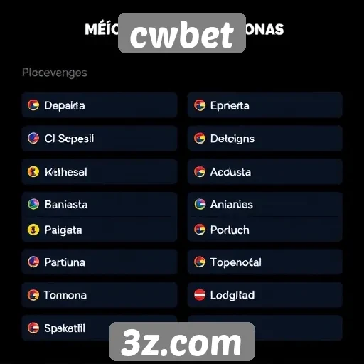 Métodos de pagamento aceitos na plataforma cwbet